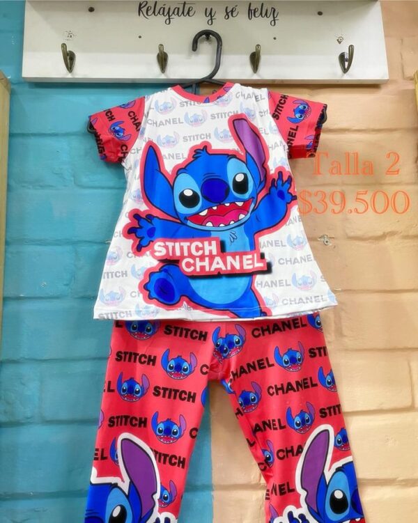 conjunto de camisa y pantaloneta de Stitch para niño